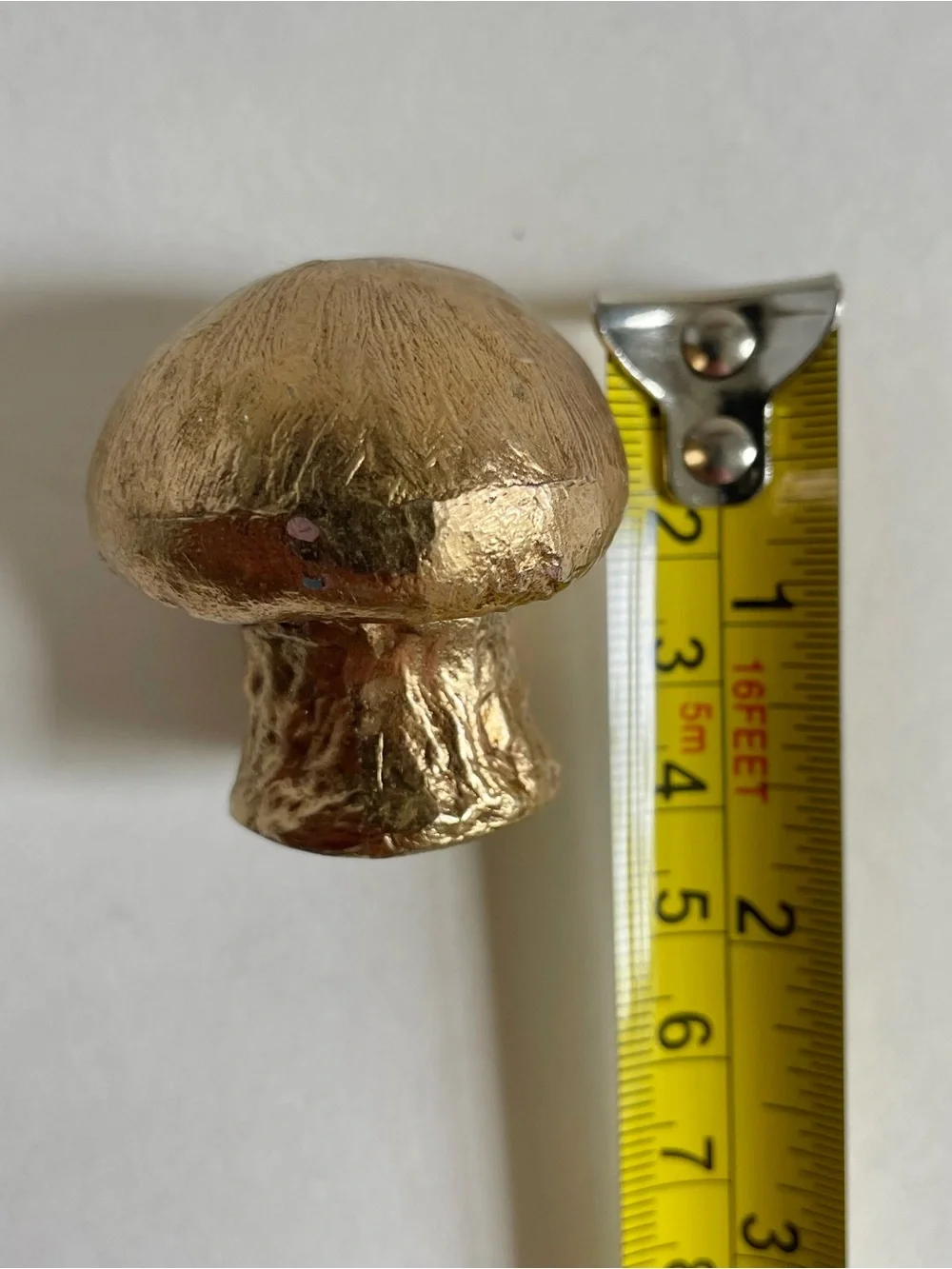 Small Mushroom Salt & Pepper Shakers Gold Tone Whimsical